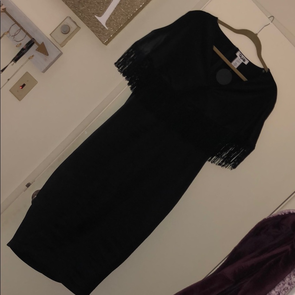Black fringe dress